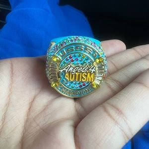 size 12 district champ blue ring real gold